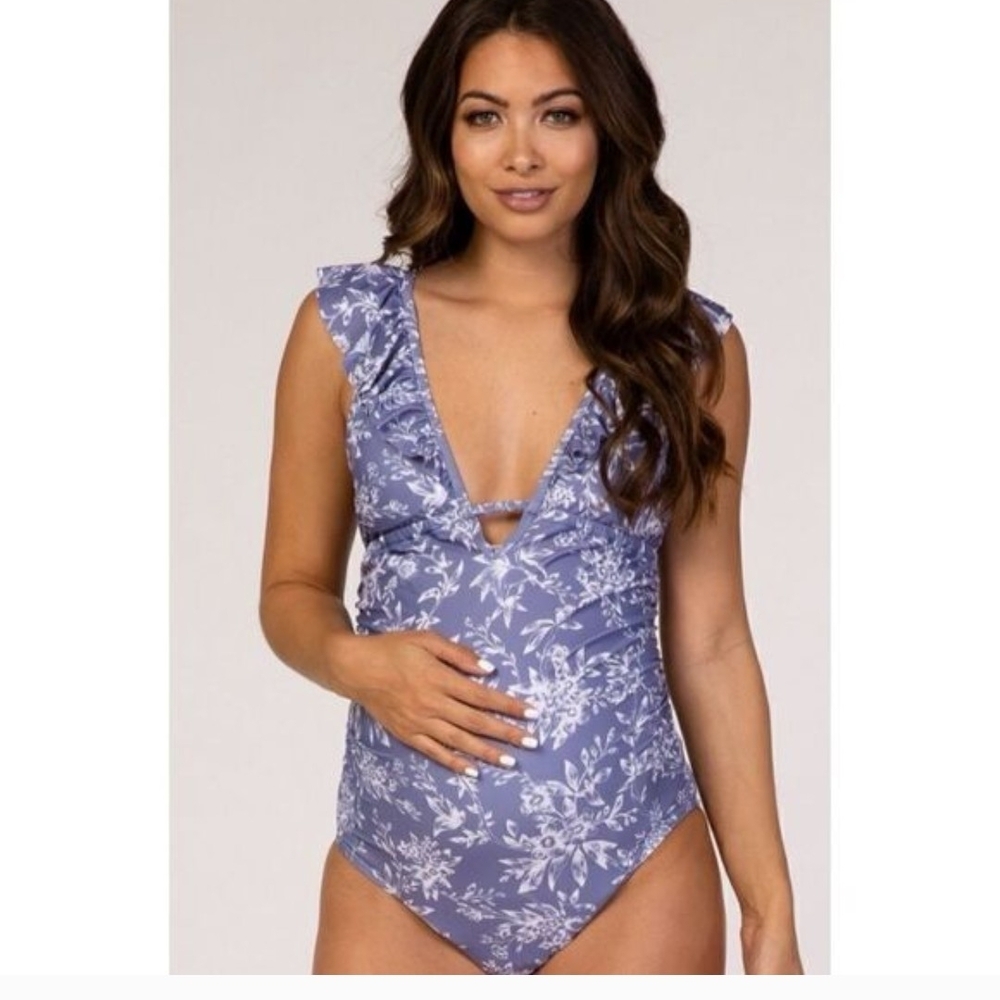 Pinkblush Lavender Floral One-Piece Swimsuit